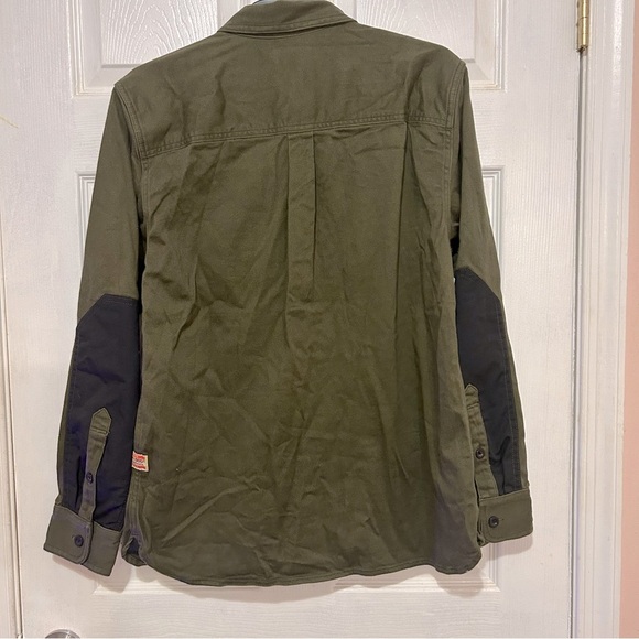 Devil-Dog Dungarees Button Down Shirt Men's Casual Green Size Medium - Picture 2 of 8